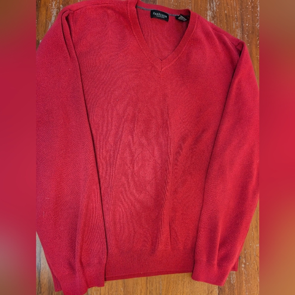 Van Heusen Vibrant Red V-Neck Sweater